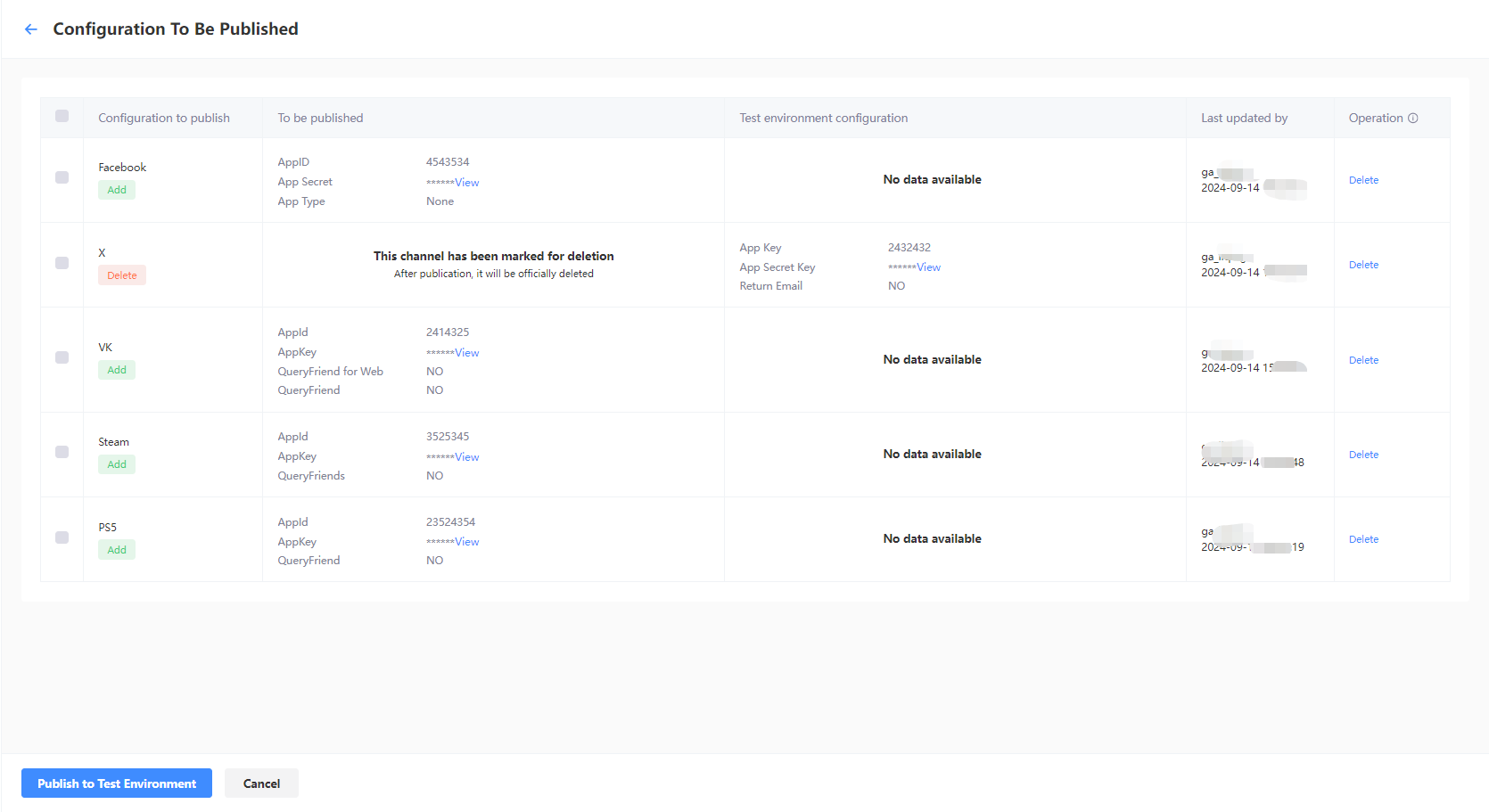 Configure Channels