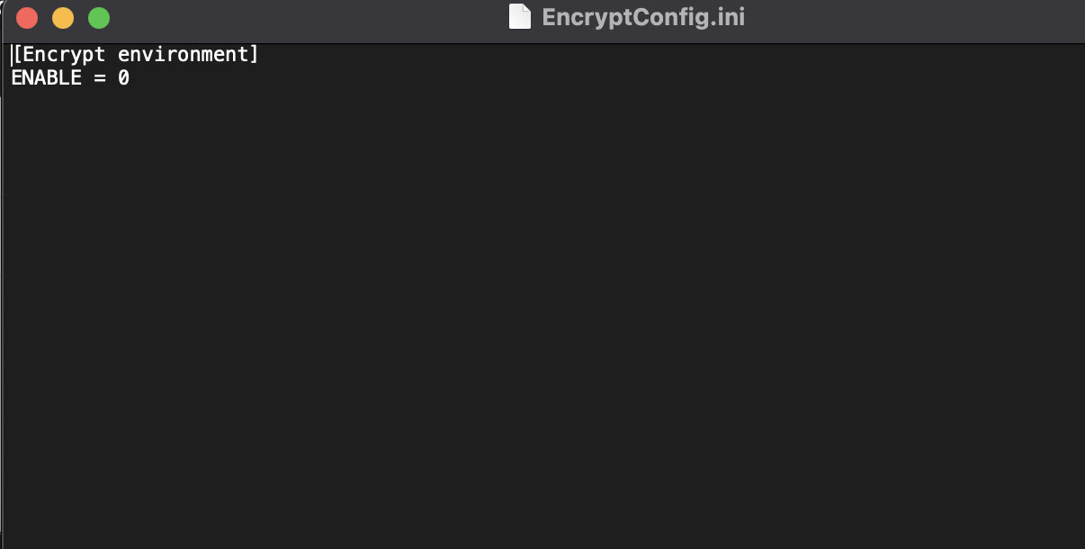 Image: EncryptConfig.ini off