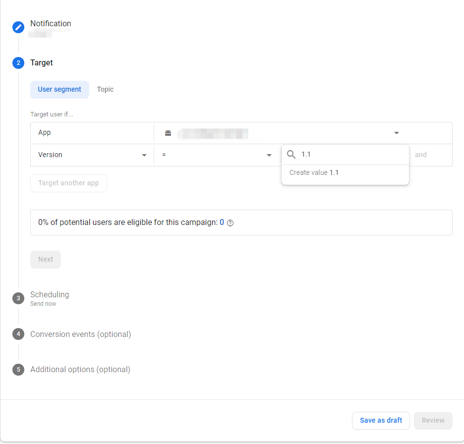 Image: Firebase Push Create Version