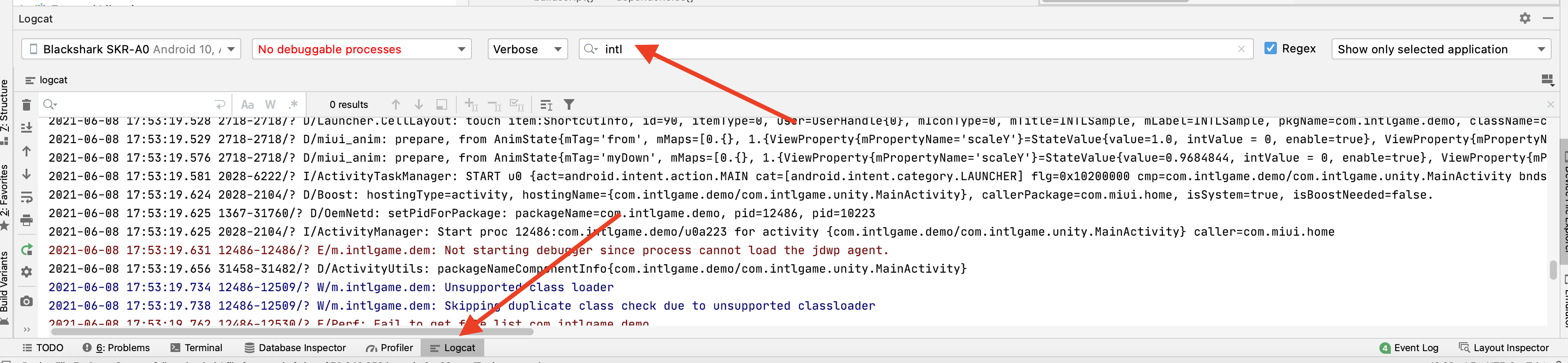 Image: Log acquisition process release Android Studio