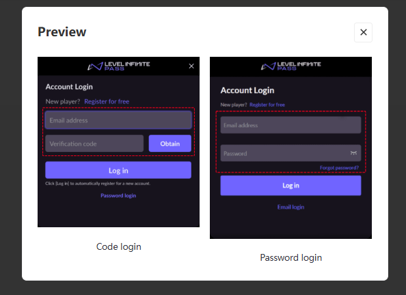 Login Registration