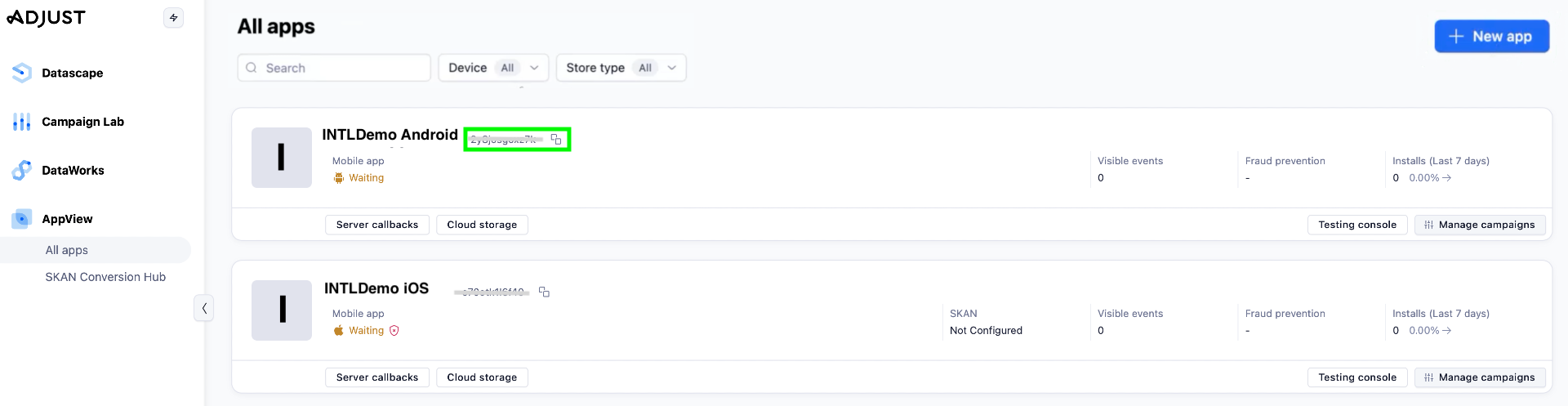 Image: Adjust dashboard