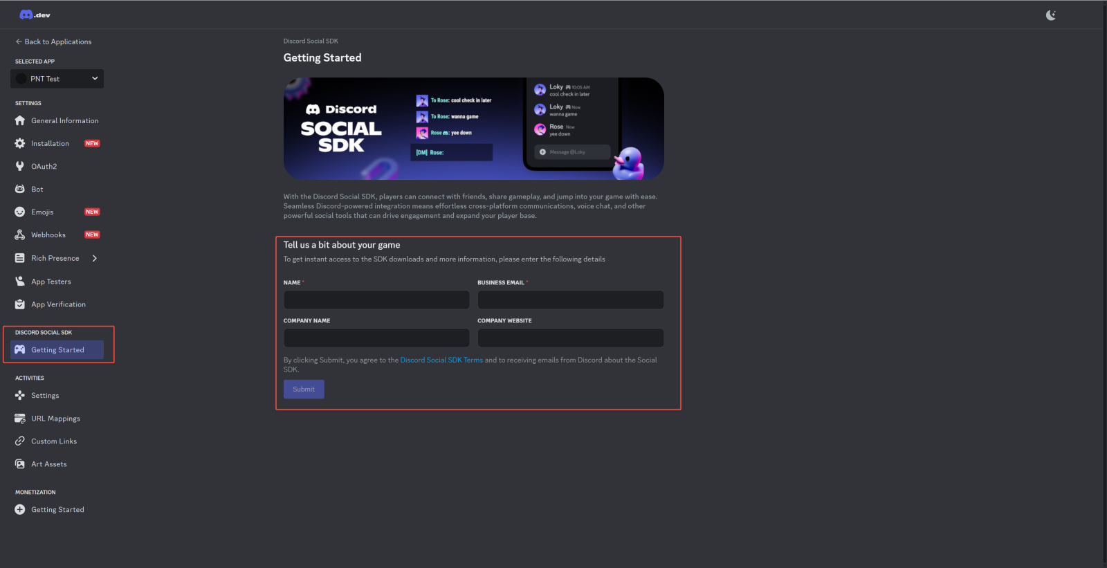 Image: Enter info