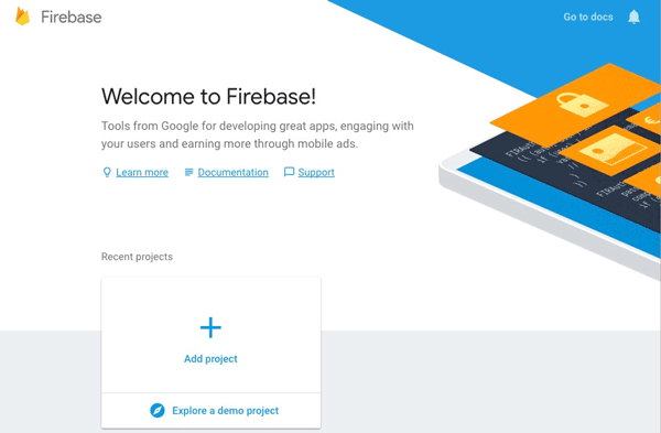 Image: Register Firebase project