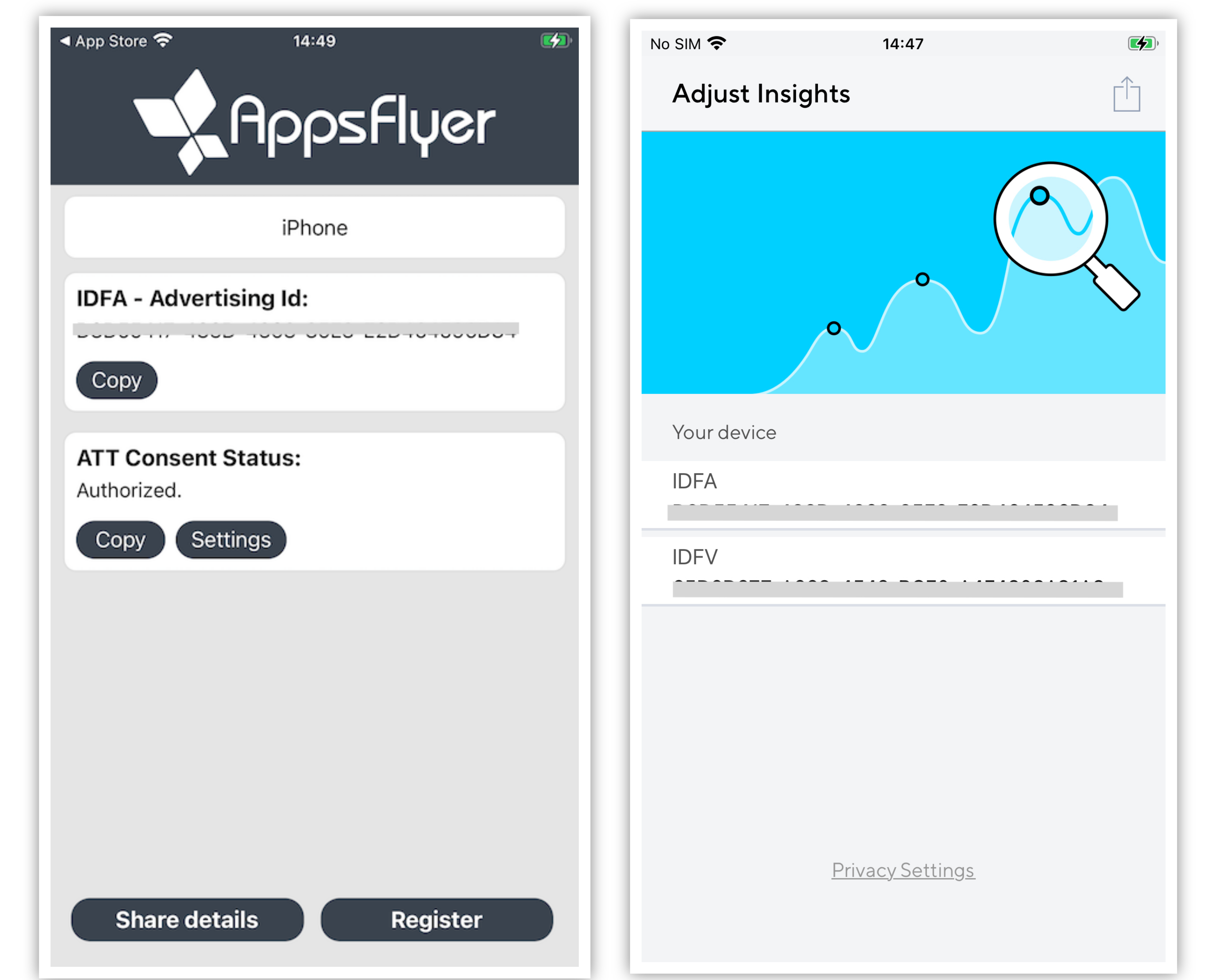 Image: AppsFlyer My Device ID