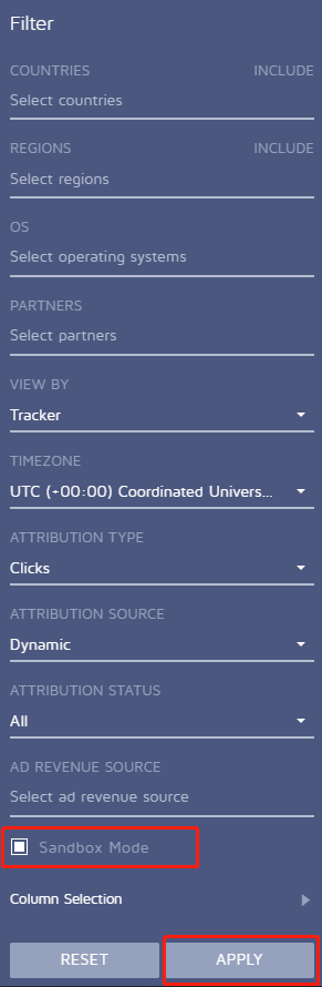 图片：Adjust 沙箱数据