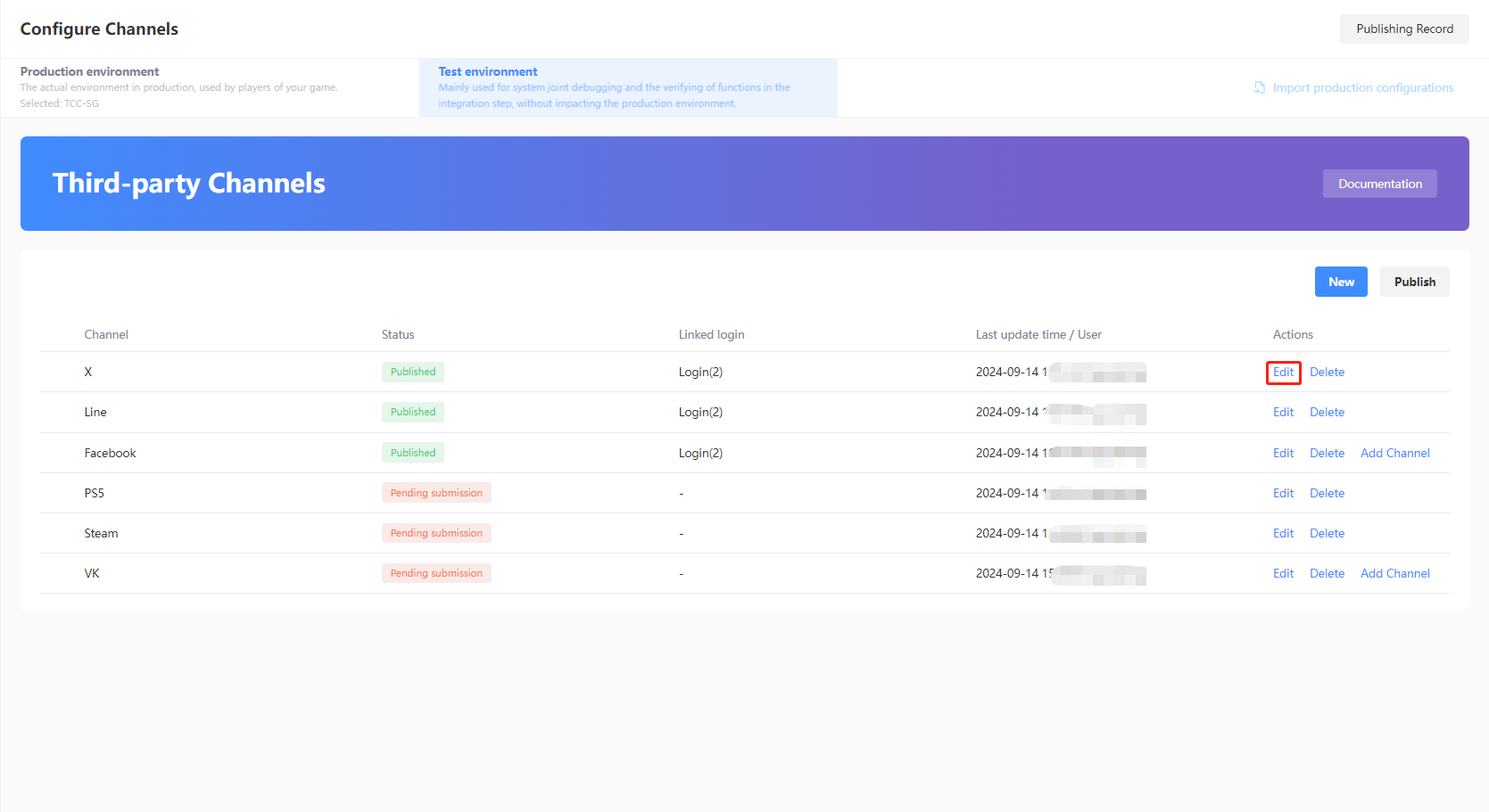 Configure Channels