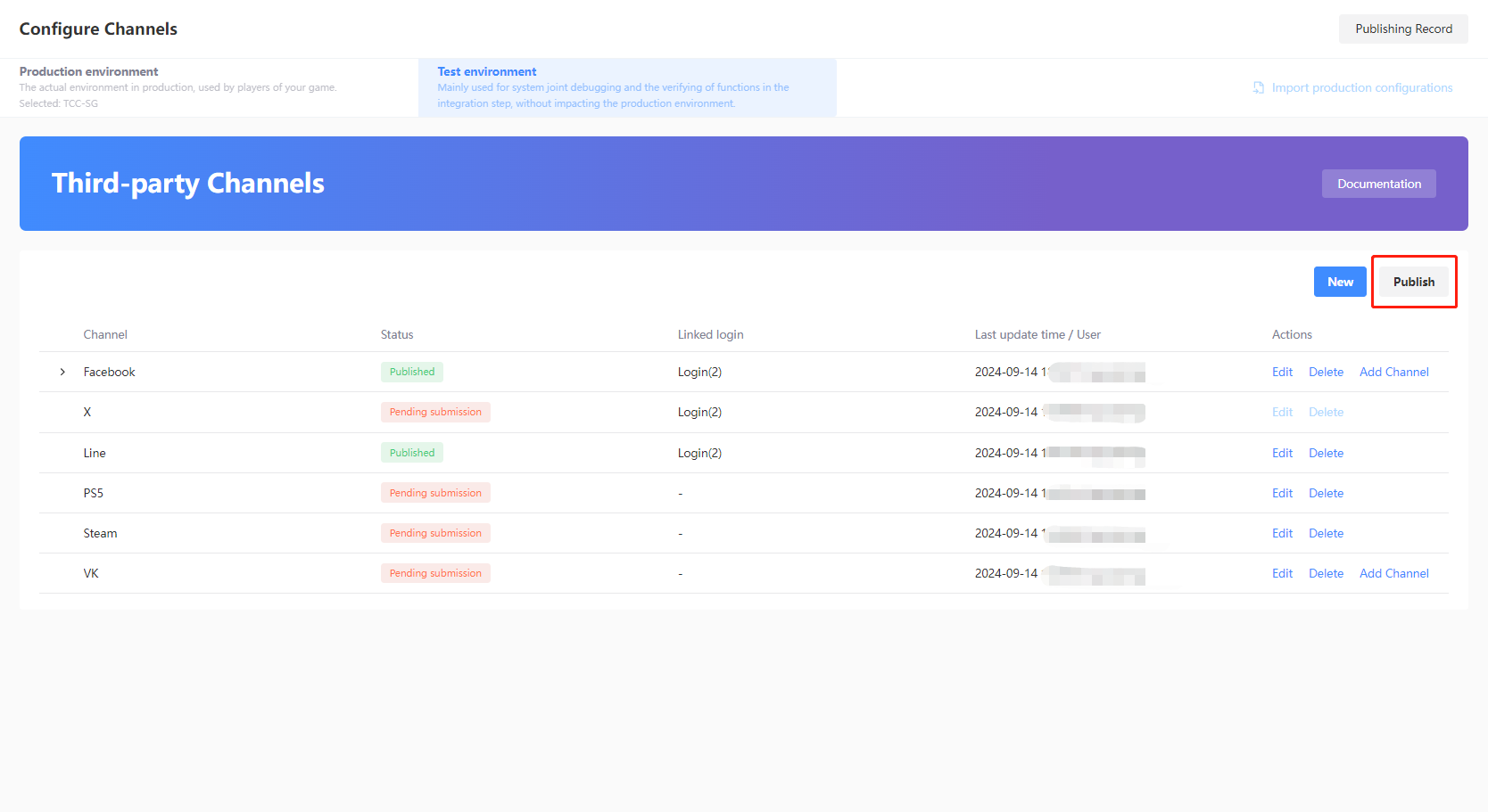 Configure Channels