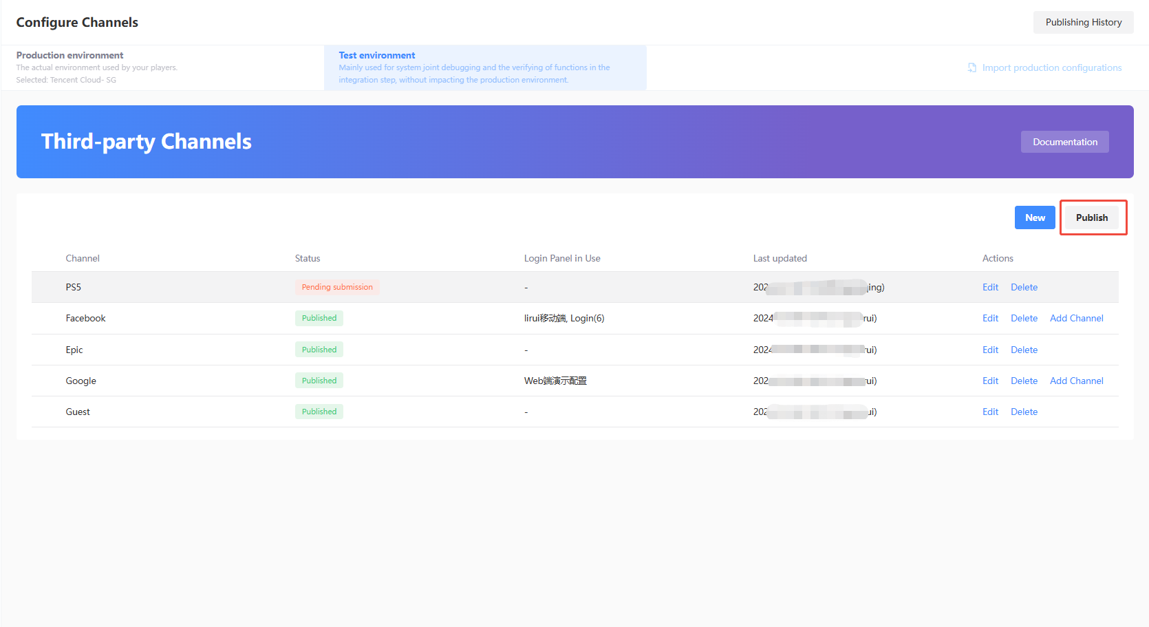 Configure Channels