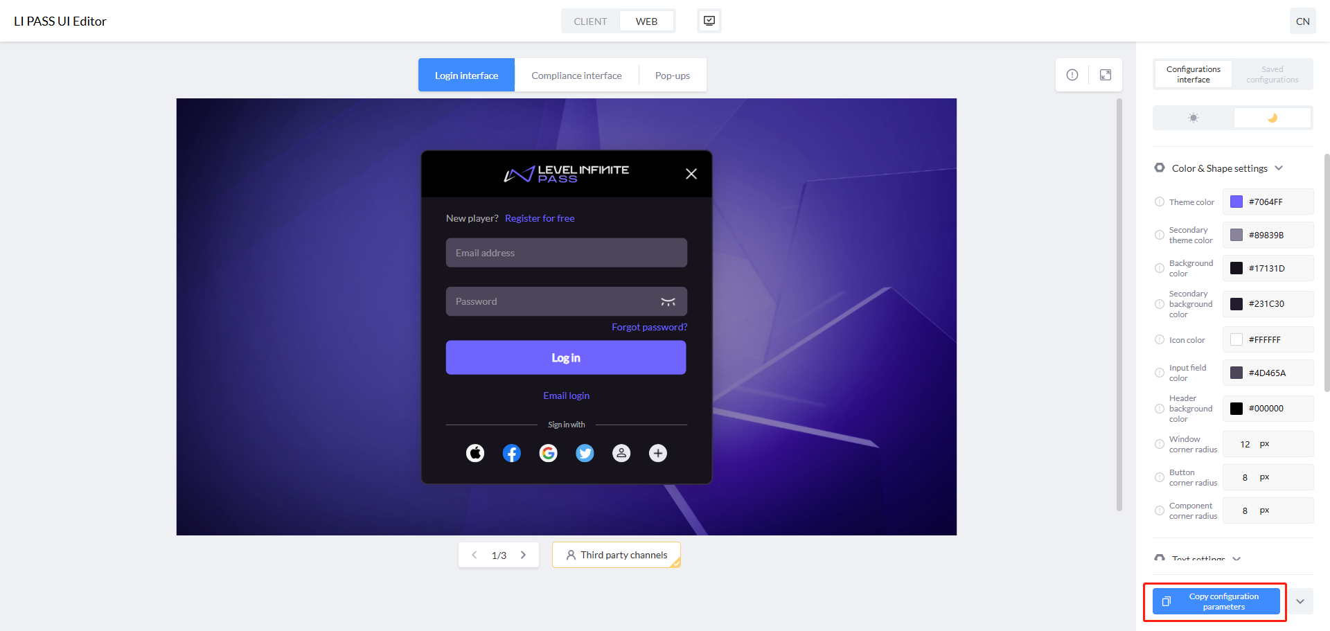 Customize web UI