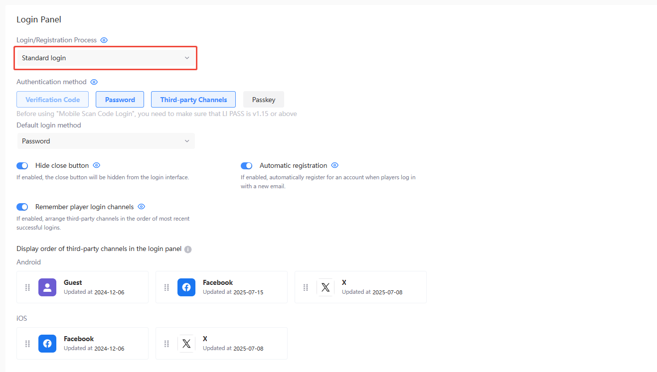 Login Registration