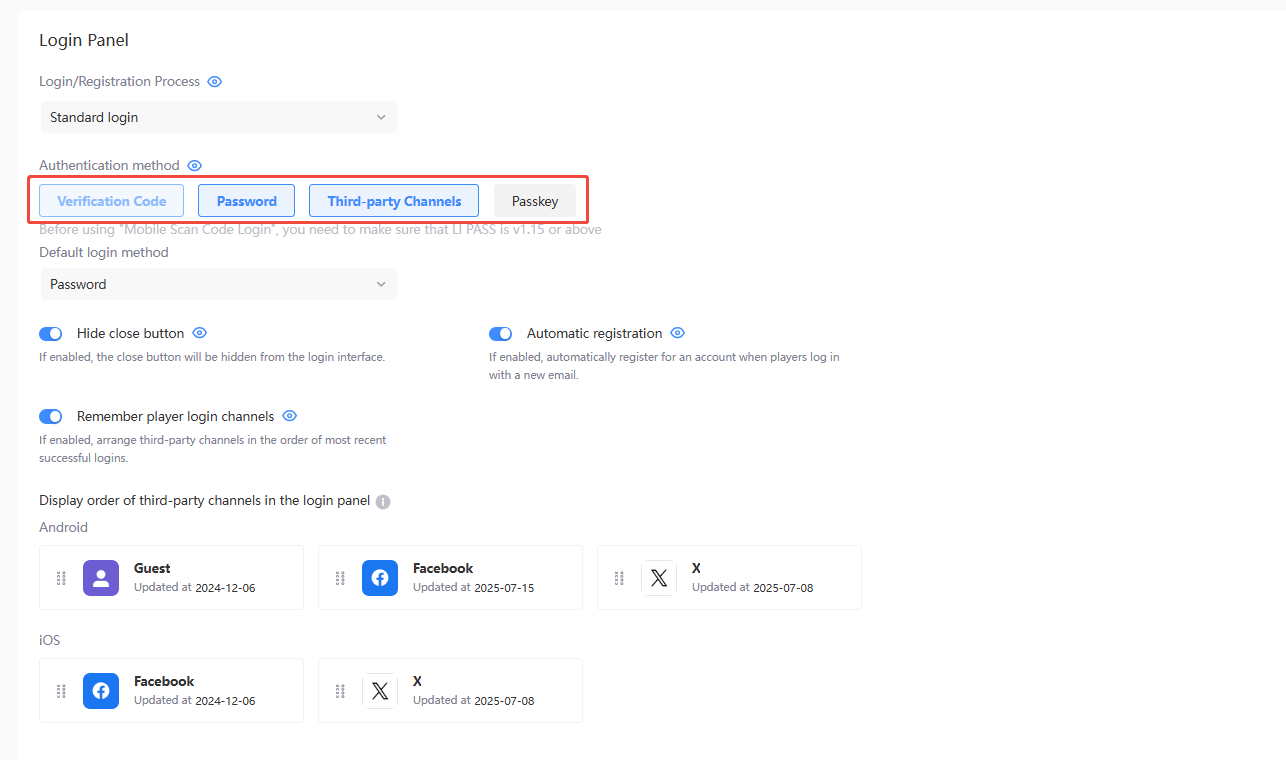 Login Registration
