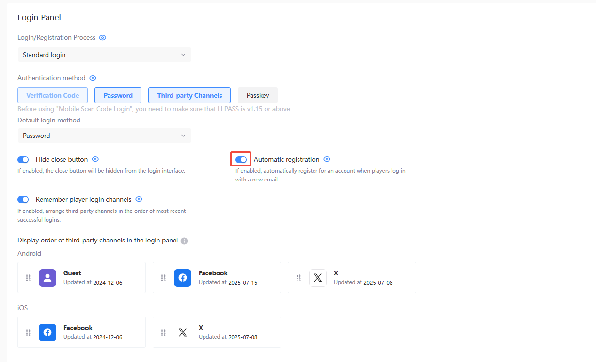 Login Registration